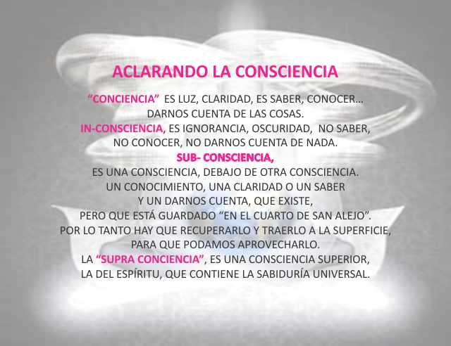 Aclarando la consciencia